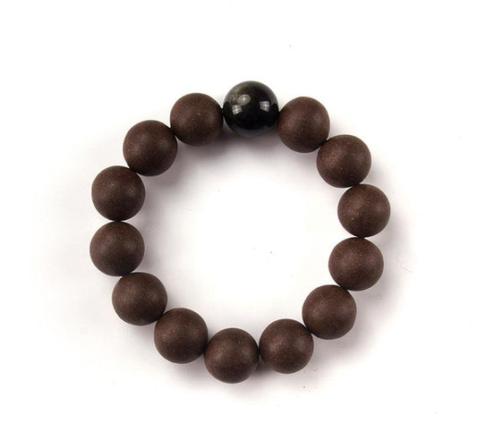 Ebony Agarwood Incense Beads Bracelet· 14 Seeds